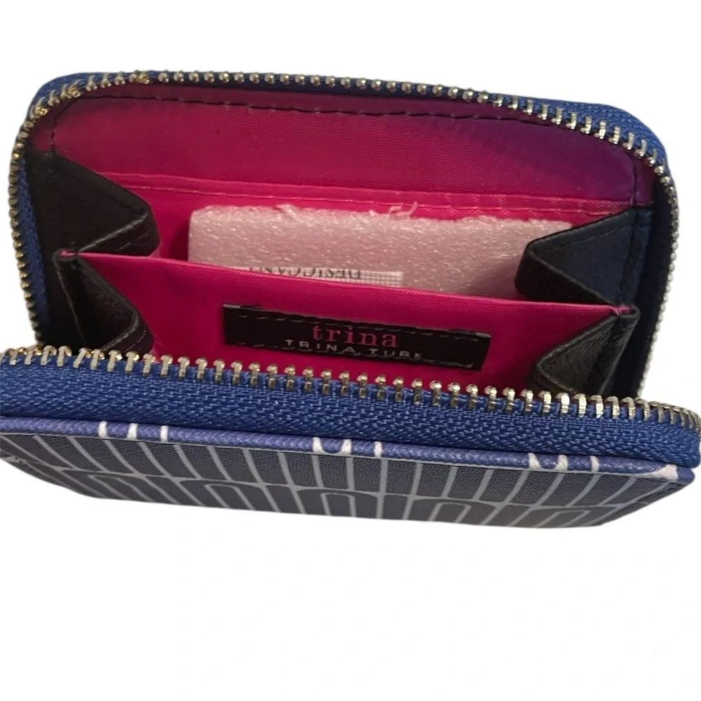 Trina Turk Navy and White Patterned Wallet